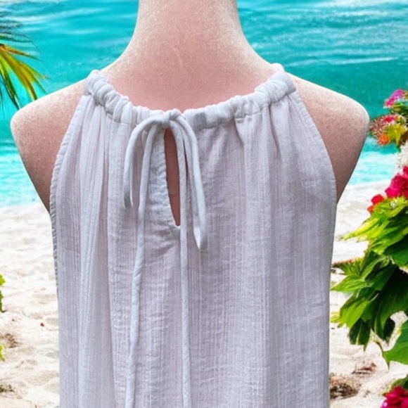 BLUE ISLAND NWT BEACH WEAR LONG WHITE DRESS SWIM COVER UP SUMMER XS - Picture 5 of 9